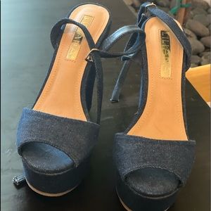 Denim Wedges
